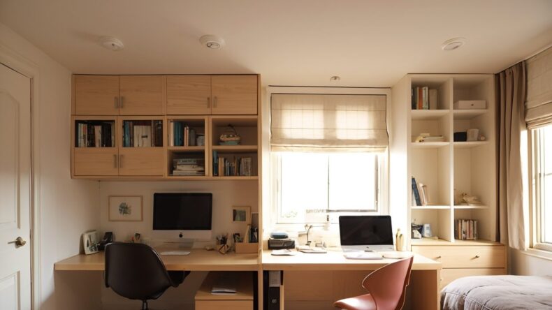 Как зонировать спальню с рабочим местом