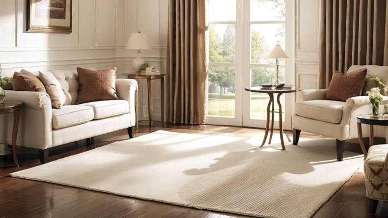 Как сочетать ковер и шторы