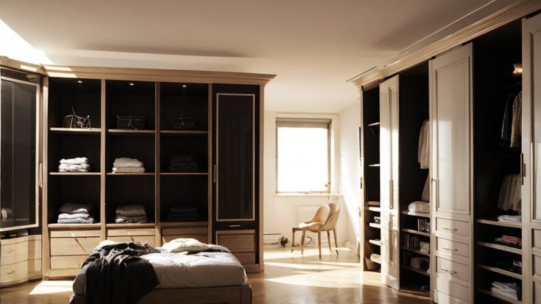 Гардеробная: светлые или темные оттенки?