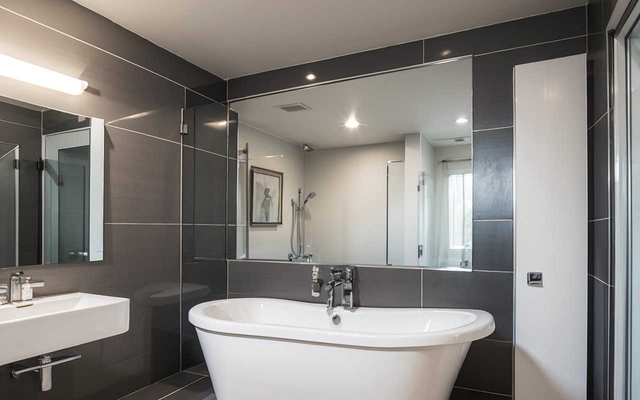 Как использовать серый цвет в ванной